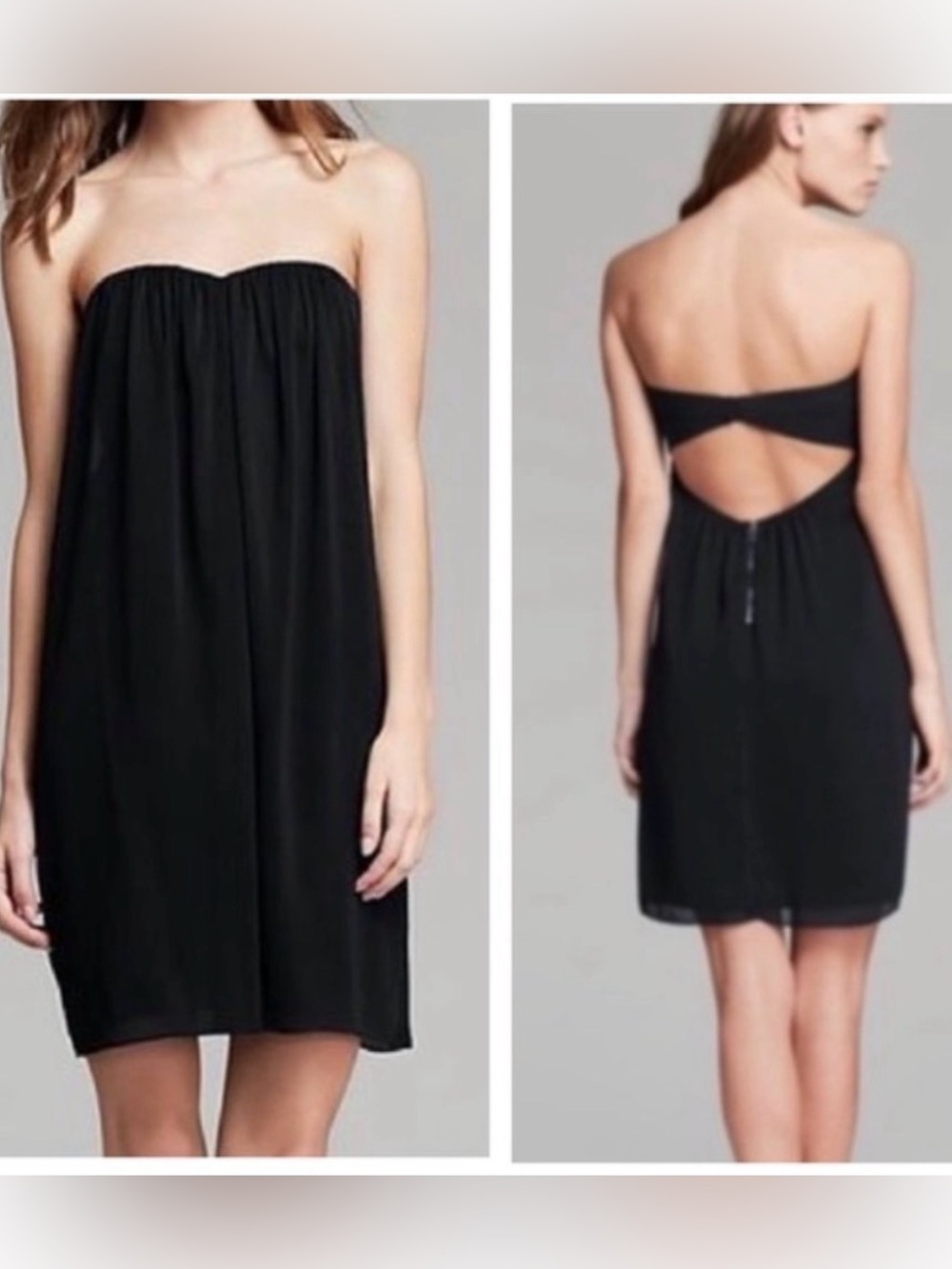 Alice + Olivia jazz strapless chiffon dress size 2